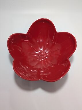 Pier 1 Red Flower Bowl